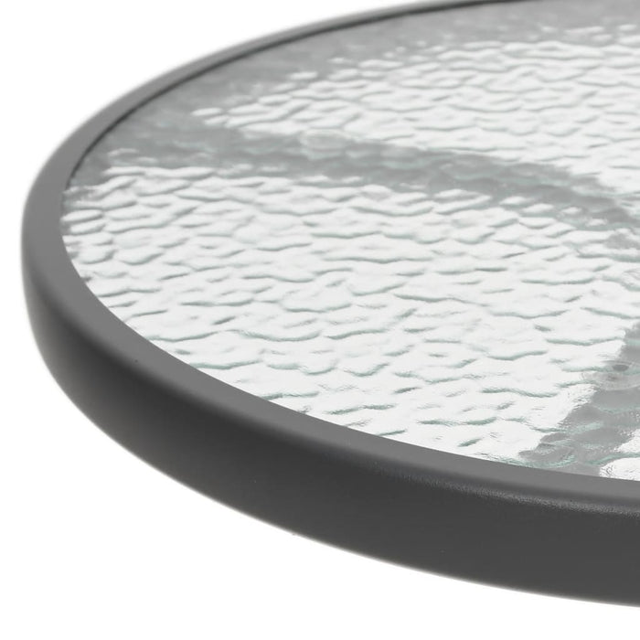 Set mobilier de grădină, 3 piese, negru, oțel - WALTI WALTI