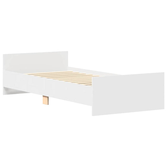 Cadru de pat, alb, 90x200 cm, lemn prelucrat - WALTI WALTI