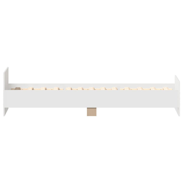 Cadru de pat, alb, 90x200 cm, lemn prelucrat - WALTI WALTI
