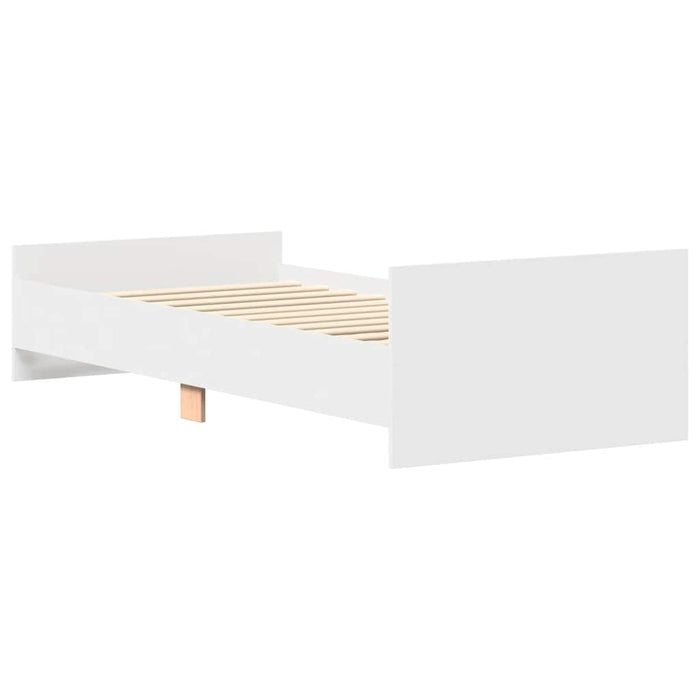 Cadru de pat, alb, 90x200 cm, lemn prelucrat - WALTI WALTI