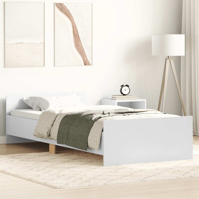 Cadru de pat, alb, 90x200 cm, lemn prelucrat - WALTI WALTI