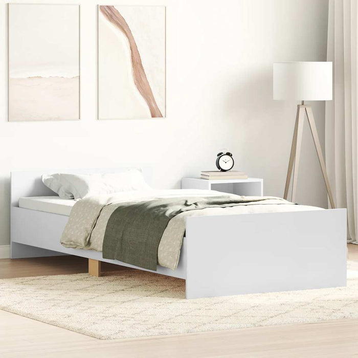 Cadru de pat, alb, 100x200 cm, lemn prelucrat - WALTI WALTI