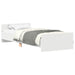 Cadru de pat mic single, alb, 75x190 cm, lemn prelucrat - WALTI WALTI