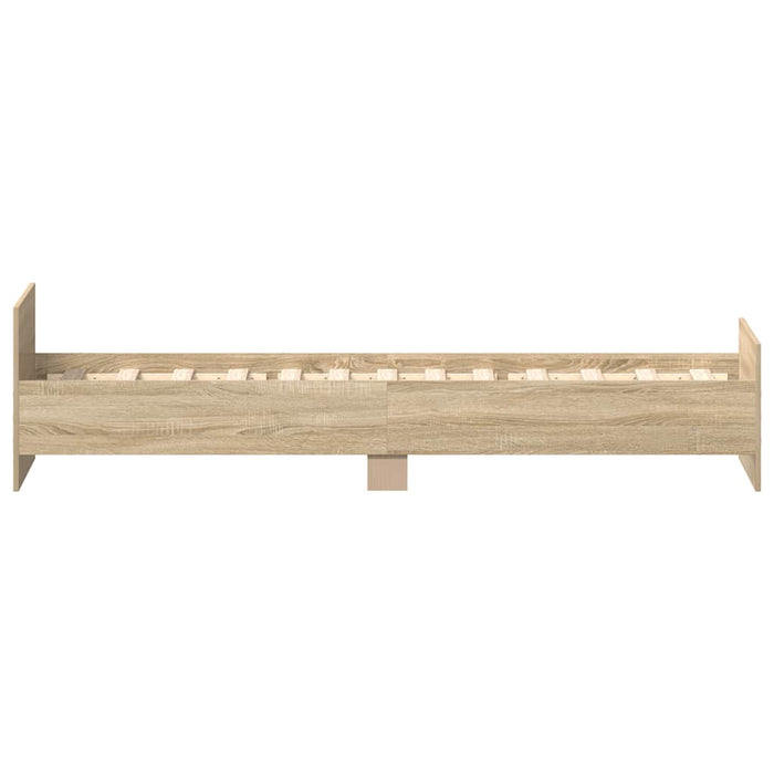 Cadru pat fără saltea, stejar sonoma 75x190 cm lemn prelucrat - WALTI WALTI