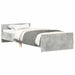 Cadru de pat mic single, gri beton, 75x190 cm, lemn prelucrat - WALTI WALTI