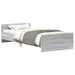 Cadru de pat mic single sonoma gri 75x190 cm lemn prelucrat - WALTI WALTI