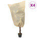 Huse de fleece pentru plante cu șnur 4 buc 70 g/m² 0,8x1 m - WALTI WALTI