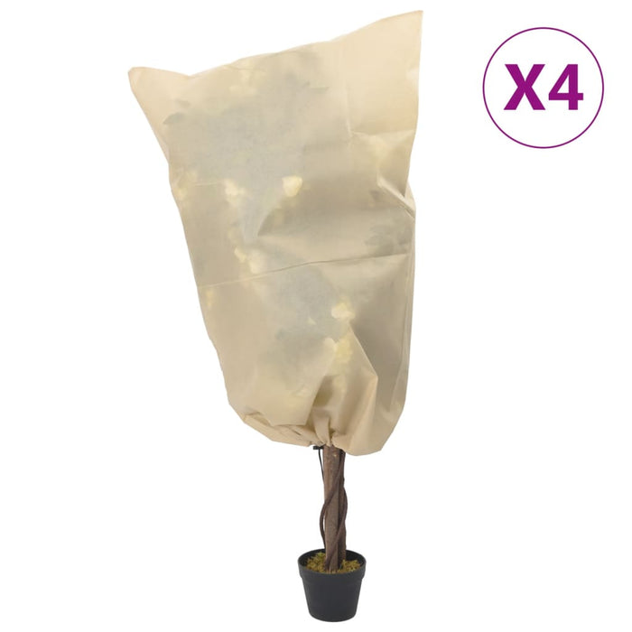 Huse de fleece pentru plante cu șnur 4 buc 70 g/m² 0,8x1,2 m - WALTI WALTI