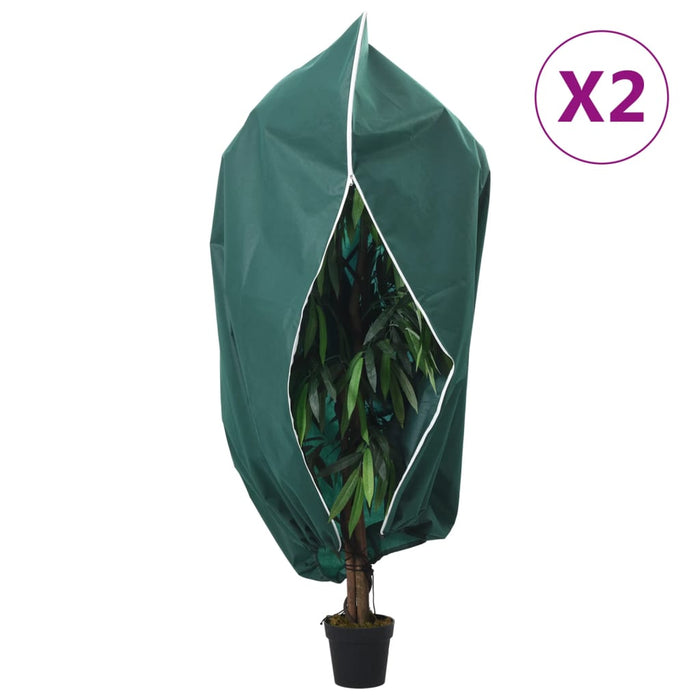 Protecție de fleece plante cu fermoar, 2 buc, 70 g/m², 1x1,55 m - WALTI WALTI