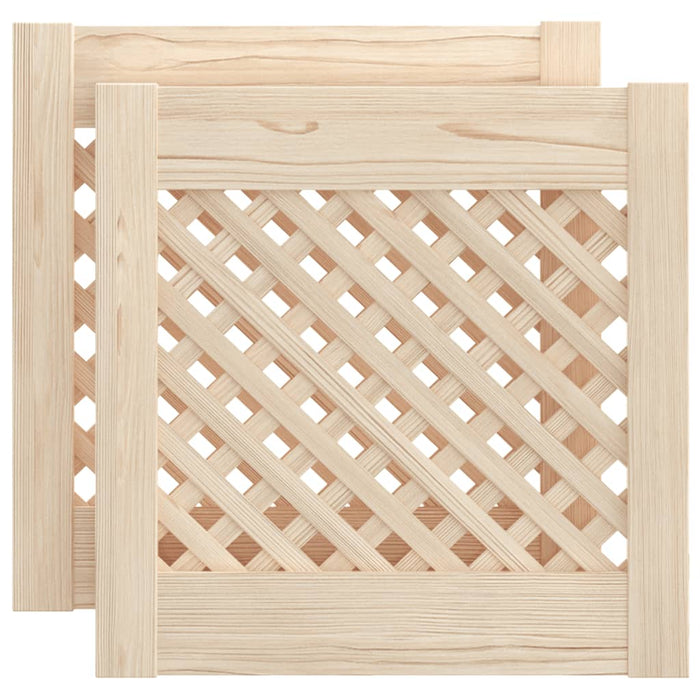 Uși de dulap cu zăbrele 2 buc. 39,5x39,5 cm lemn masiv de pin - WALTI WALTI