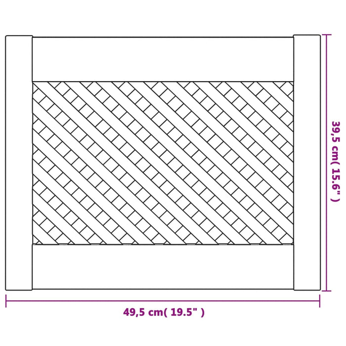 Uși de dulap cu zăbrele 2 buc. 49,5x39,5 cm, lemn masiv de pin - WALTI WALTI