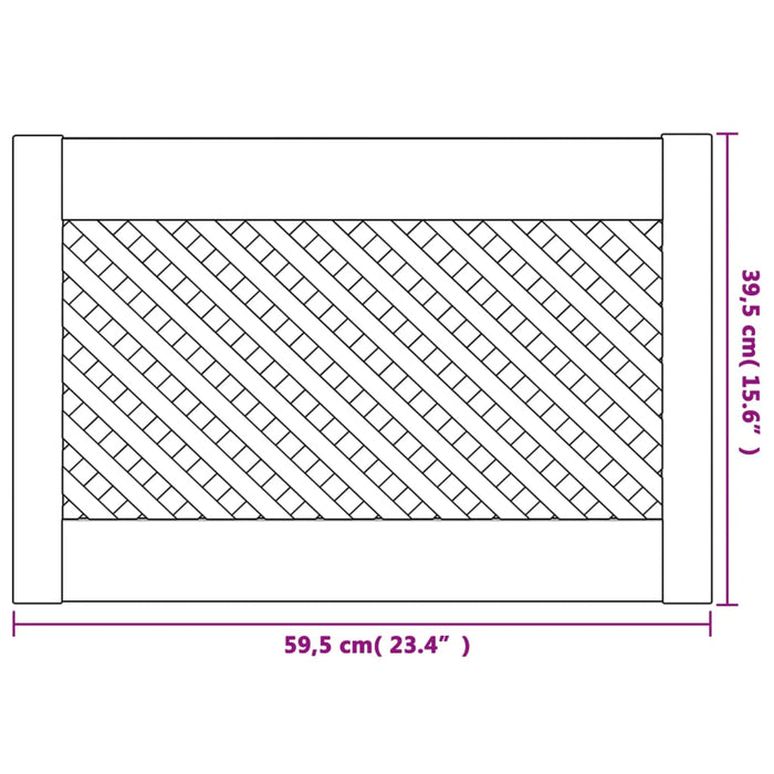 Uși de dulap cu zăbrele 2 buc. 59,5x39,5 cm, lemn masiv de pin - WALTI WALTI