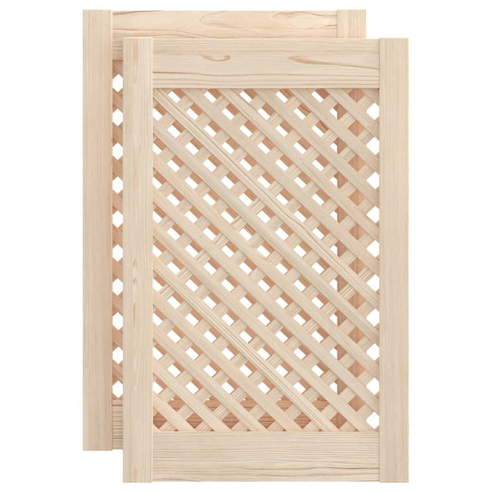 Uși de dulap cu zăbrele 2 buc. 39,5x61,5 cm lemn masiv de pin - WALTI WALTI
