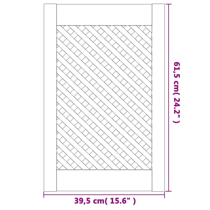 Uși de dulap cu zăbrele 2 buc. 39,5x61,5 cm lemn masiv de pin - WALTI WALTI