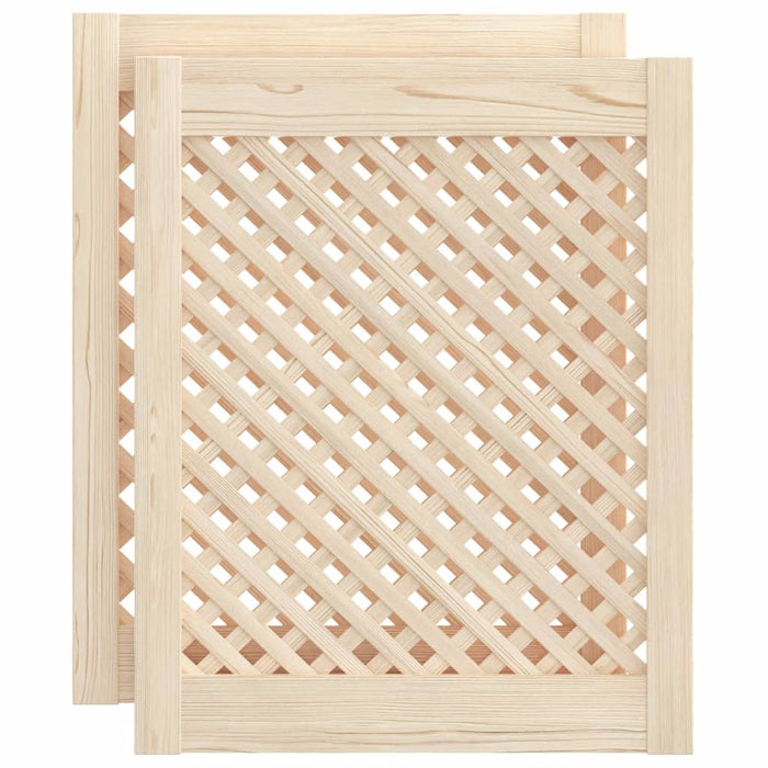 Uși de dulap cu zăbrele 2 buc. 49,5x61,5 cm, lemn masiv de pin - WALTI WALTI