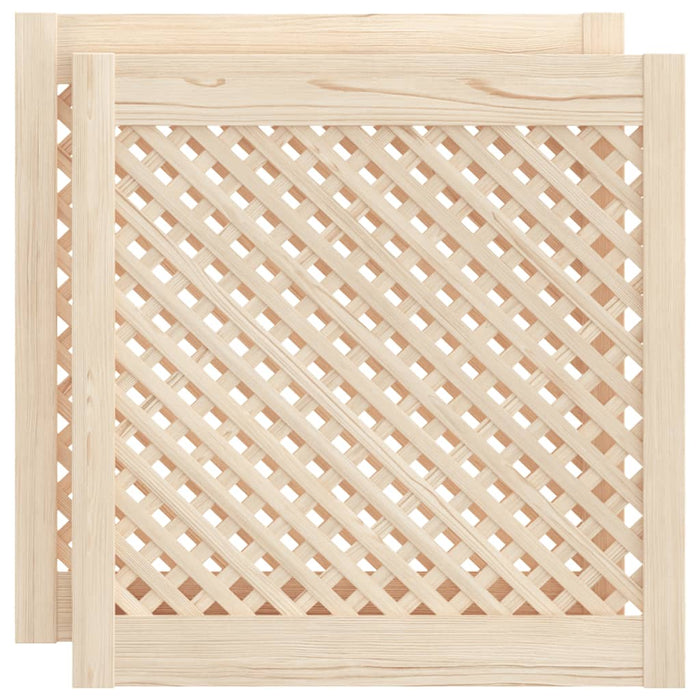 Uși de dulap cu zăbrele 2 buc. 59,5x61,5 cm, lemn masiv de pin - WALTI WALTI