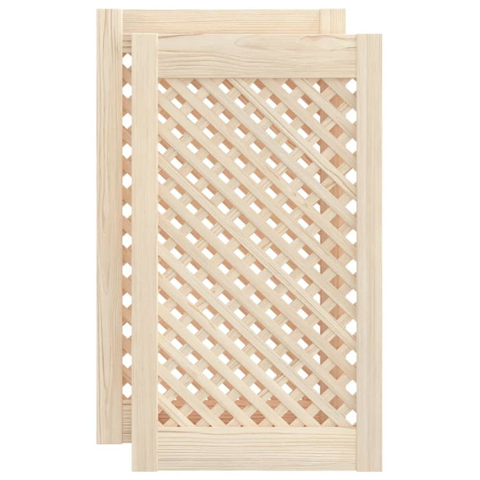 Uși de dulap cu zăbrele 2 buc. 39,5x69 cm, lemn masiv de pin - WALTI WALTI