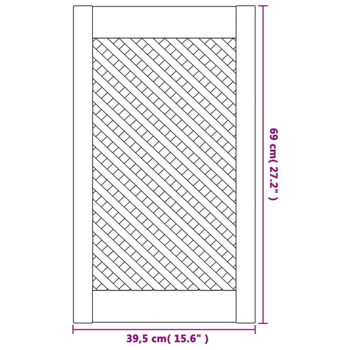 Uși de dulap cu zăbrele 2 buc. 39,5x69 cm, lemn masiv de pin - WALTI WALTI