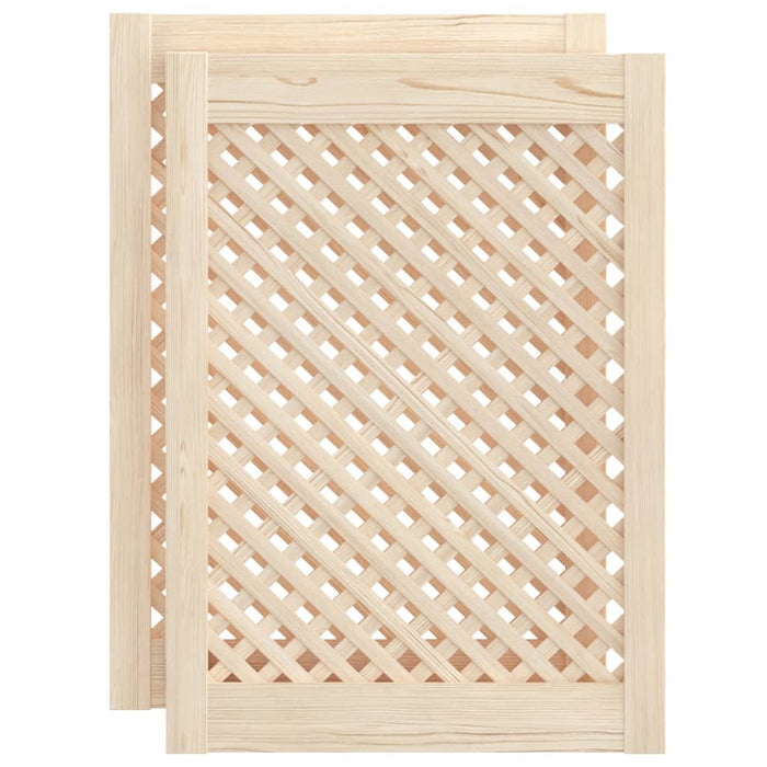 Uși de dulap cu zăbrele 2 buc. 49,5x69 cm, lemn masiv de pin - WALTI WALTI