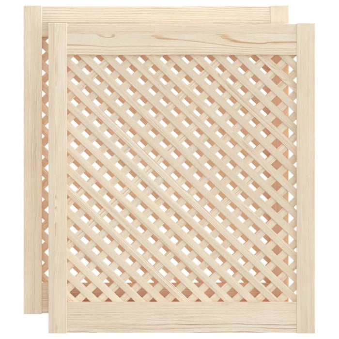 Uși de dulap cu zăbrele 2 buc. 59,5x69 cm, lemn masiv de pin - WALTI WALTI