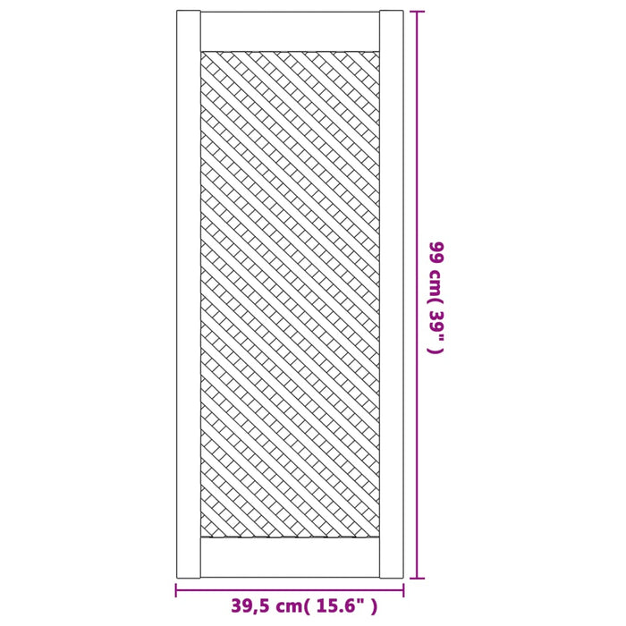 Uși de dulap cu zăbrele 2 buc. 39,5x99 cm, lemn masiv de pin - WALTI WALTI