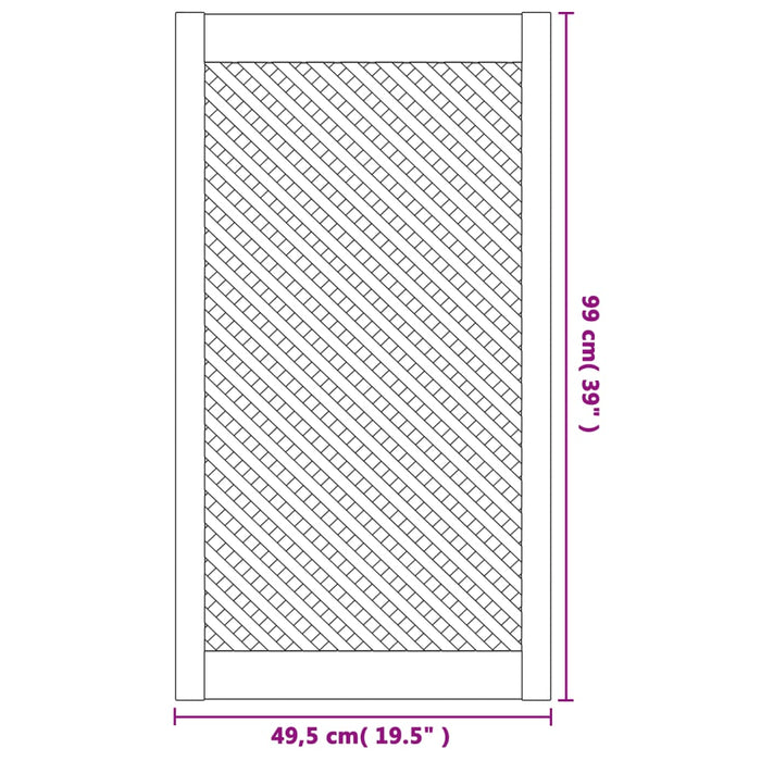 Uși de dulap cu zăbrele 2 buc. 49,5x99 cm, lemn masiv de pin - WALTI WALTI