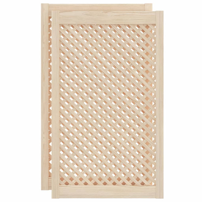 Uși dulap design zăbrele 2 buc. 59,5x99 cm, lemn masiv de pin - WALTI WALTI