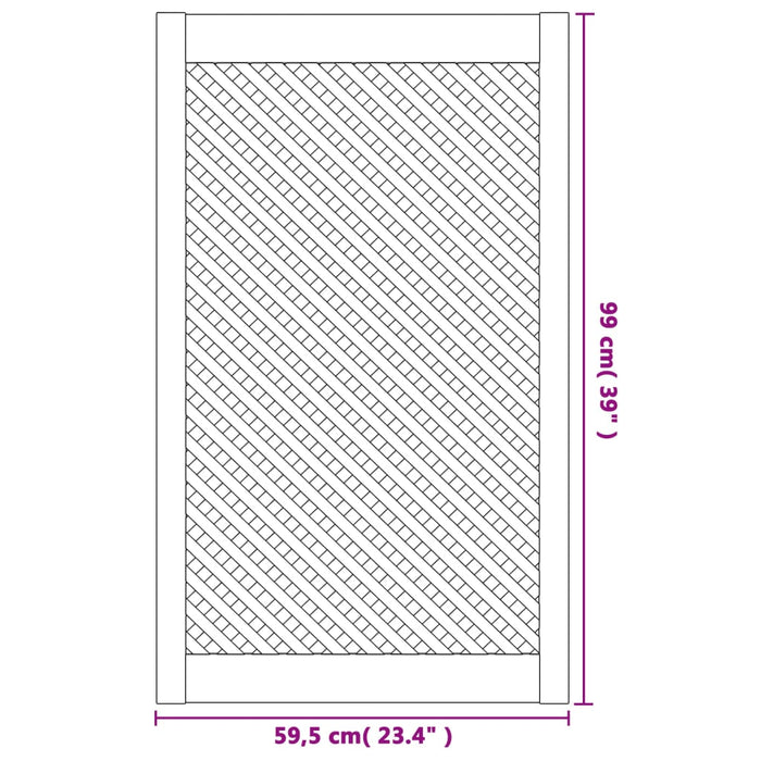 Uși dulap design zăbrele 2 buc. 59,5x99 cm, lemn masiv de pin - WALTI WALTI