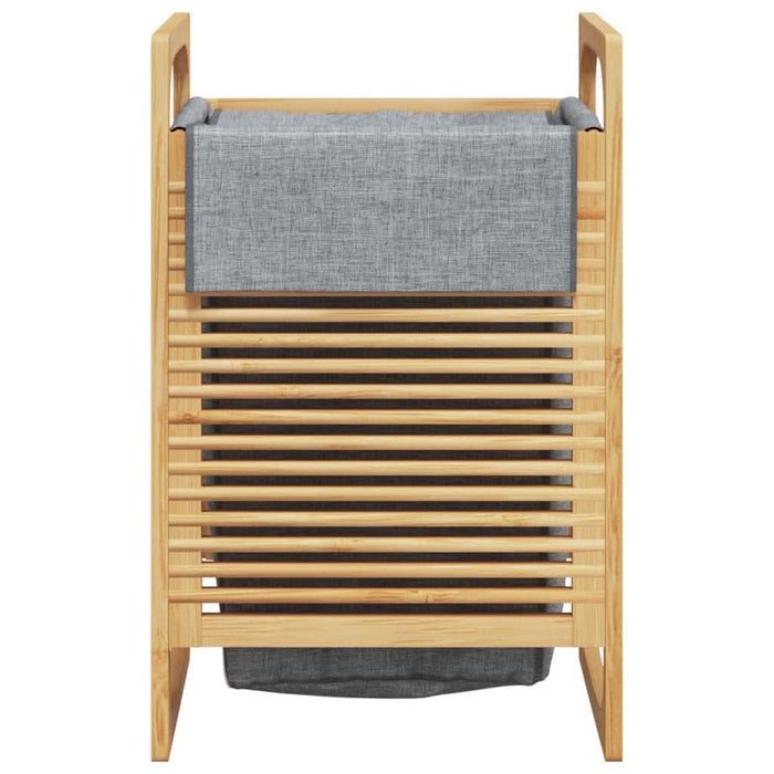 Coș de rufe cu sac gri 32x30x36,5 cm, bambus - WALTI WALTI