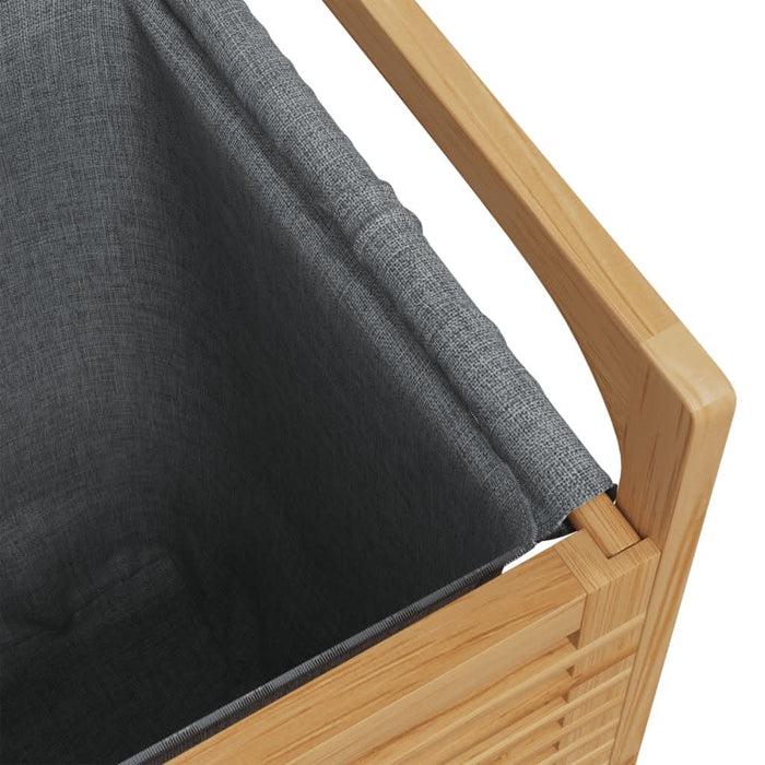 Coș de rufe cu sac gri 32x30x36,5 cm, bambus - WALTI WALTI