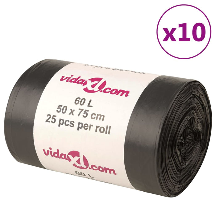Saci de gunoi 250 buc. negru 60 L - WALTI WALTI