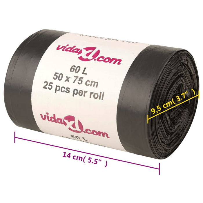 Saci de gunoi 250 buc. negru 60 L - WALTI WALTI
