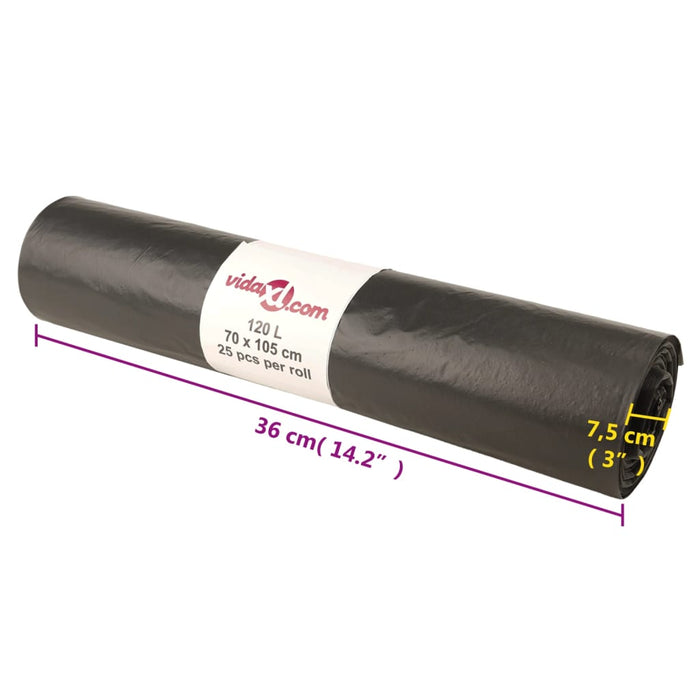 Saci de gunoi 250 buc. negru 120 L - WALTI WALTI