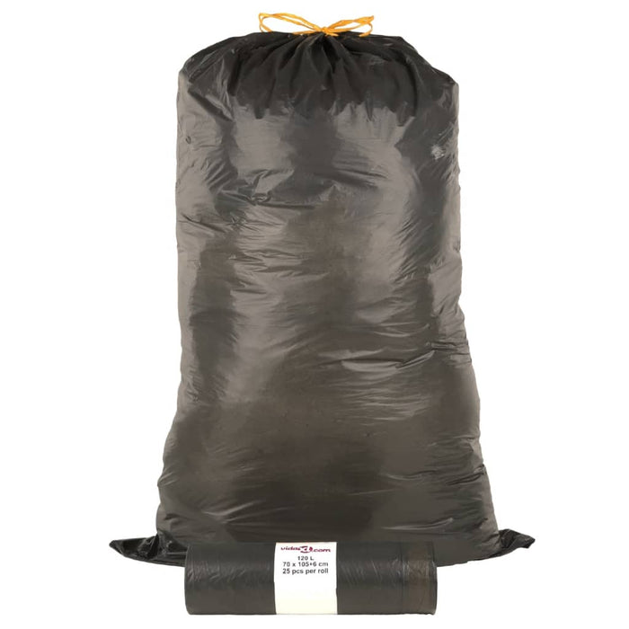 Saci de gunoi cu șnururi 250 buc. negru 120 L - WALTI WALTI