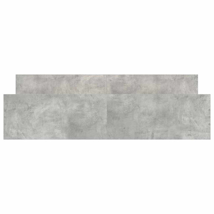 Cadru de pat cu tăblie la cap/picioare, gri beton, 200x200 cm - WALTI WALTI