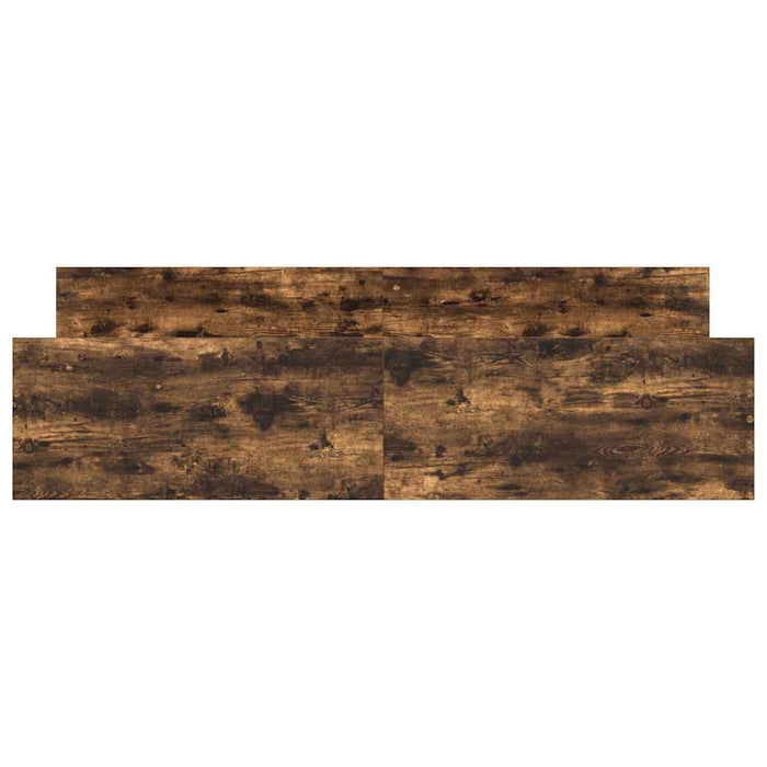 Cadru pat cu tăblie la cap/picioare, stejar fumuriu, 200x200 cm - WALTI WALTI