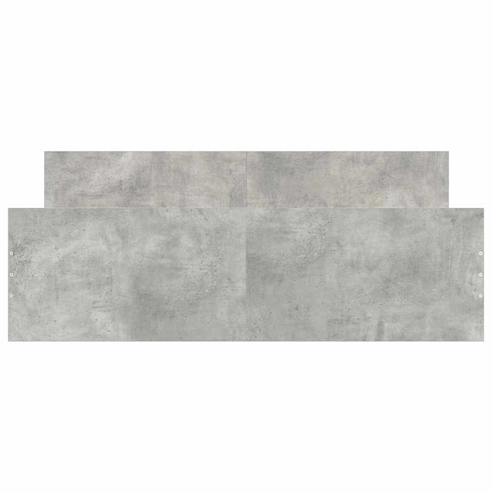Cadru de pat cu tăblie la cap/picioare, gri beton, 150x200 cm - WALTI WALTI