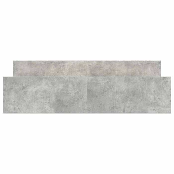 Cadru de pat cu tăblie la cap/picioare, gri beton, 180x200 cm - WALTI WALTI