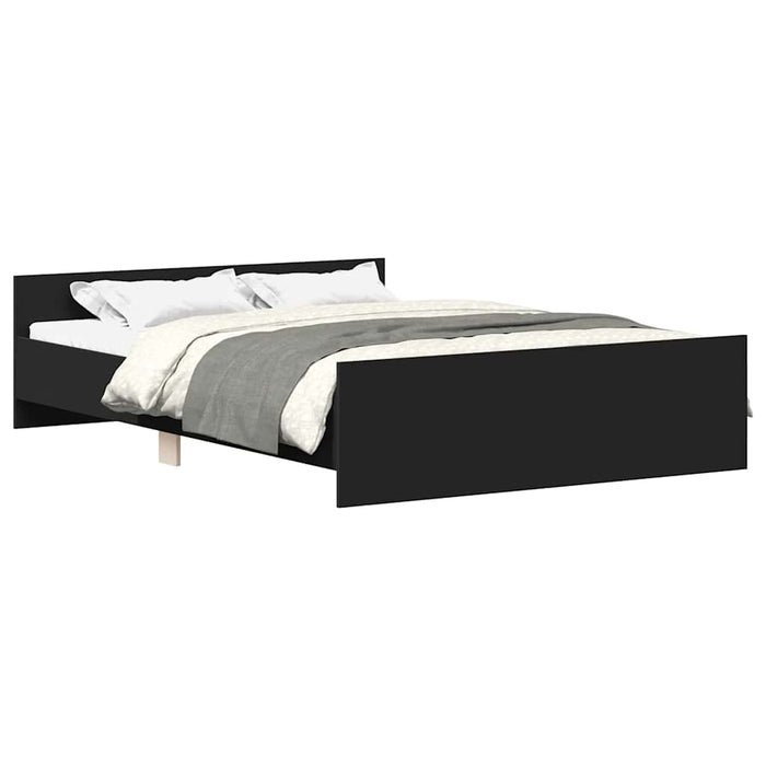 Cadru pat cu tăblie de cap/picioare, negru, 120x190 cm - WALTI WALTI