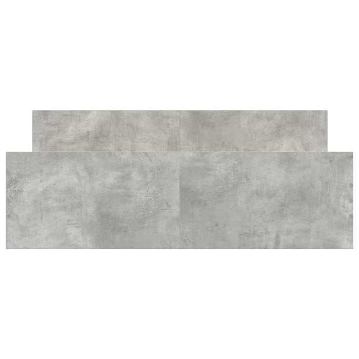 Cadru de pat cu tăblie la cap/picioare, gri beton, 140x190 cm - WALTI WALTI