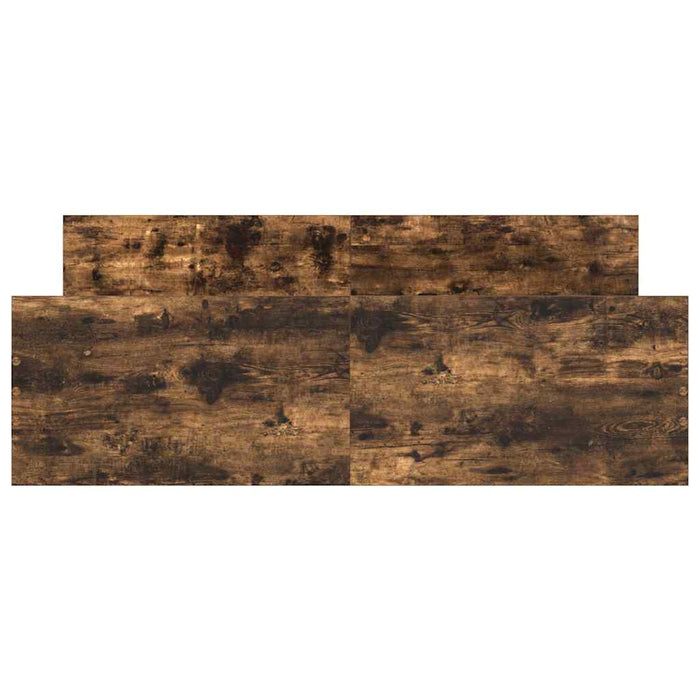Cadru pat cu tăblie la cap/picioare, stejar fumuriu, 135x190 cm - WALTI WALTI