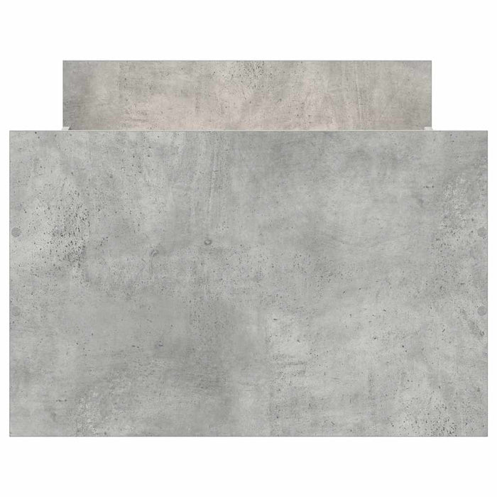 Cadru de pat cu tăblie la cap/picioare, gri beton, 90x190 cm - WALTI WALTI
