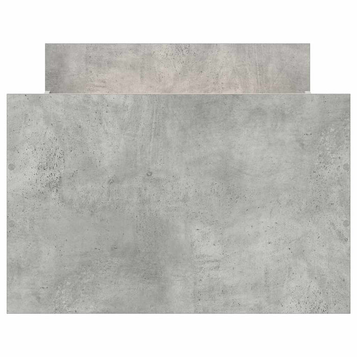 Cadru de pat cu tăblie la cap/picioare, gri beton, 75x190 cm - WALTI WALTI