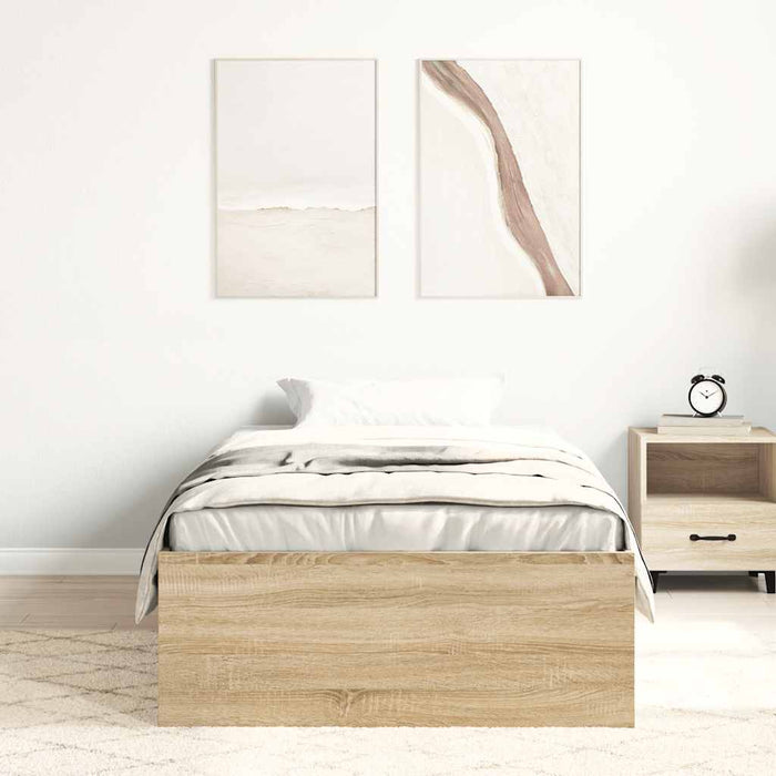 Cadru pat, stejar sonoma, 100x200 cm - WALTI WALTI