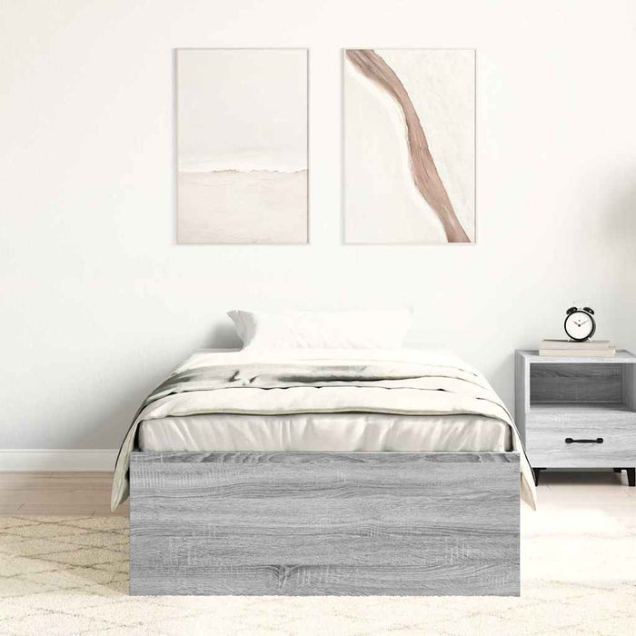 Cadru pat, sonoma gri, 100x200 cm - WALTI WALTI