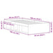 Cadru pat, gri beton, 90x190 cm - WALTI WALTI