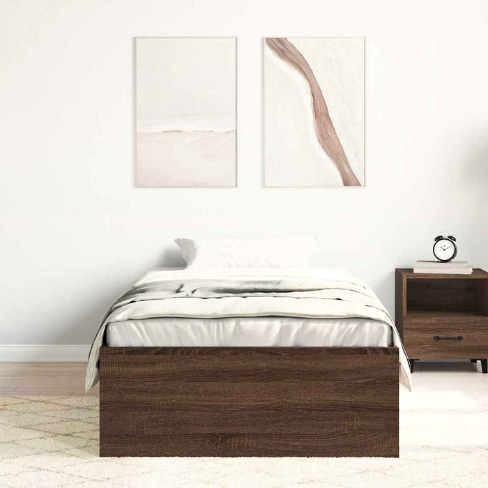 Cadru pat, stejar maro, 90x190 cm - WALTI WALTI
