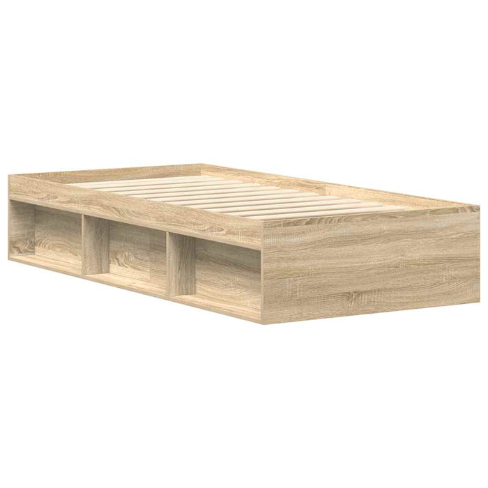 Cadru de pat mic single, stejar sonoma, 75x190 cm - WALTI WALTI