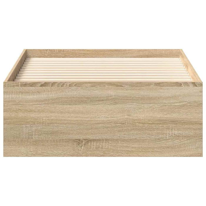 Cadru de pat mic single, stejar sonoma, 75x190 cm - WALTI WALTI