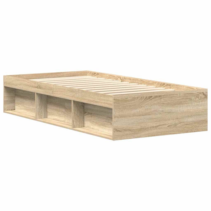 Cadru de pat mic single, stejar sonoma, 75x190 cm - WALTI WALTI